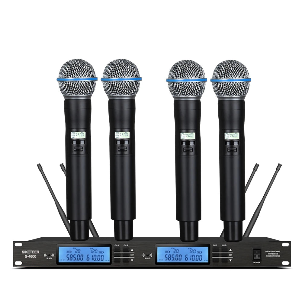 Professional UHF wireless microphone full metal shell handheld lavalier microphone suitable for wedding stage microphone
